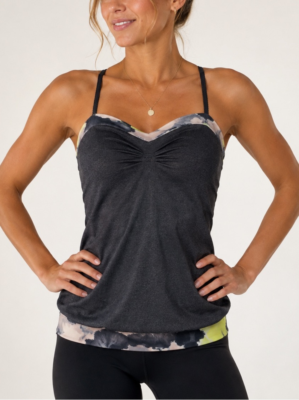 Lululemon Vintage Pure Focus Tank - Grey/Multicolour